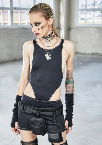 Bassline Contrast Stitch Mini Skirt