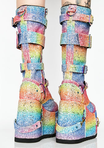 Sparkle Pony Platform Boots
