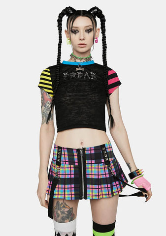 Paint The Town Plaid Mini Skirt