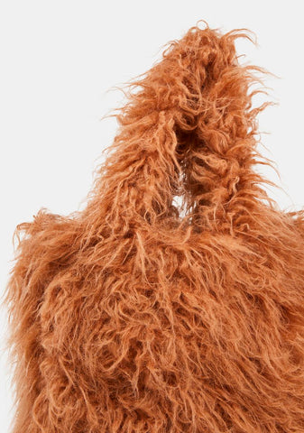 Mocha Spreading Love Shaggy Tote Bag