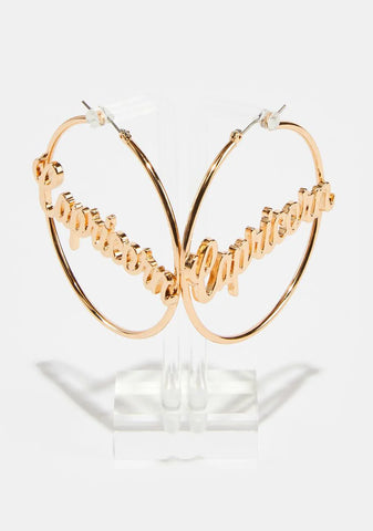Reppin' Capricorn Hoop Earrings