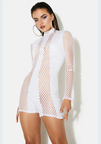 Fine As Wine Fishnet Romper