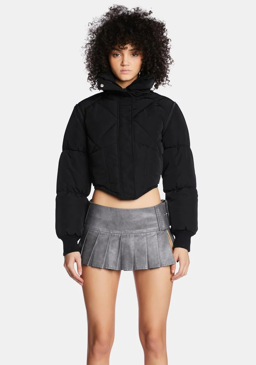 Escape From Reality Crop Puffer Jacket