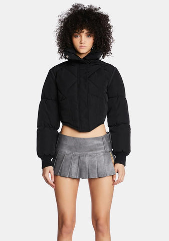 Escape From Reality Crop Puffer Jacket