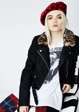 Love Here N' Meow Fuzzy Beret