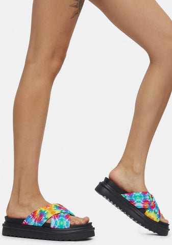 Tie Dye Janinent Slide Sandals