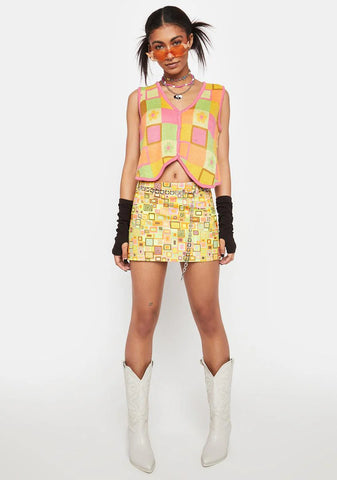 Thinker Chain Mini Skirt