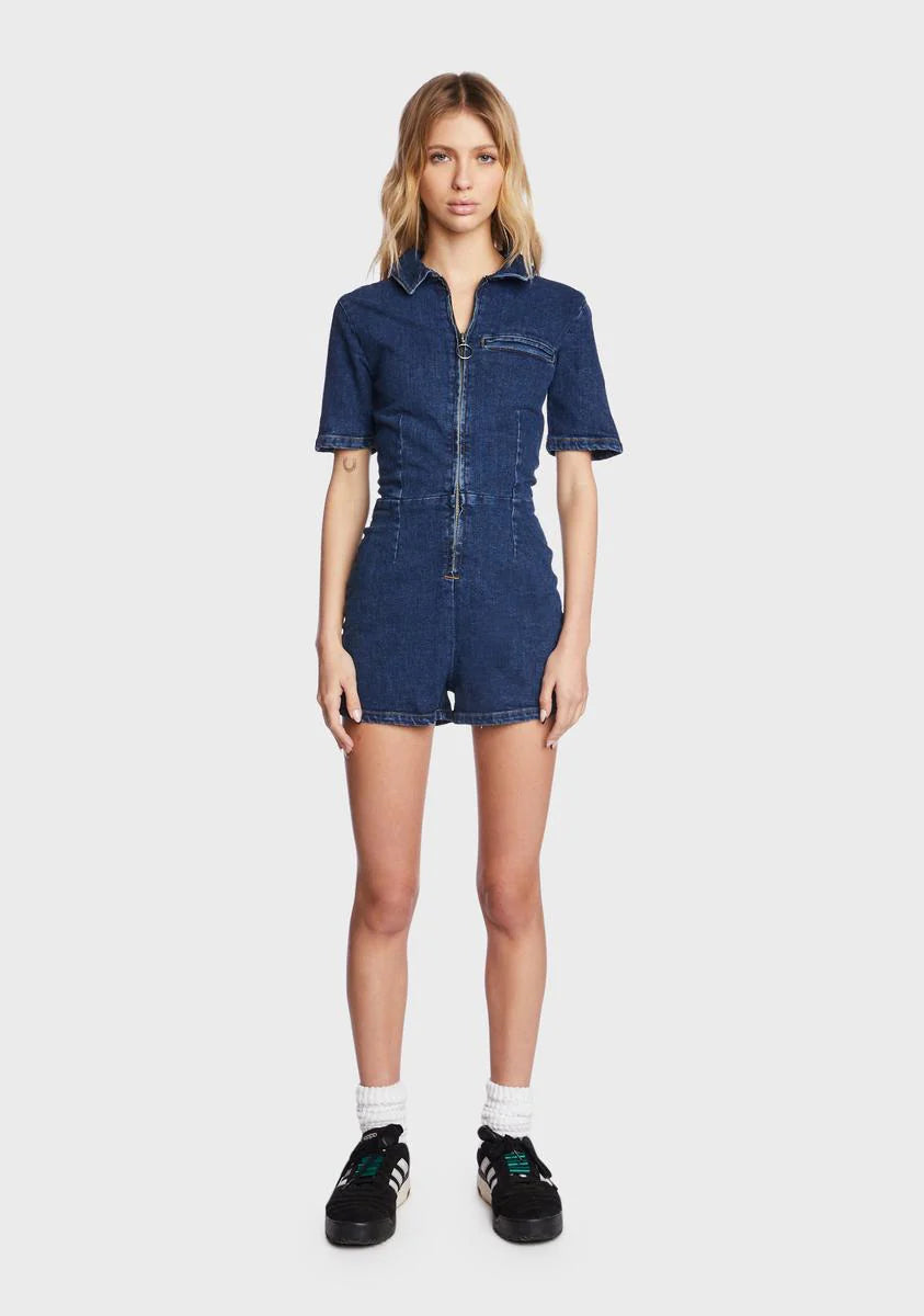 Sunny Denim Romper