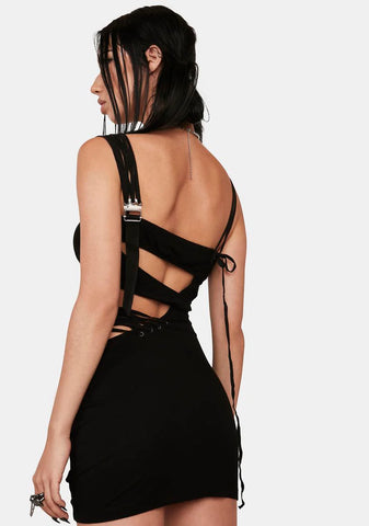 Distortion Strappy Mini Dress