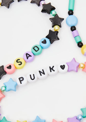 Sad Girl Summer Beaded Bracelet Set