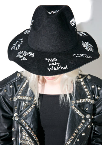 Tagged Up Wide Brim Hat