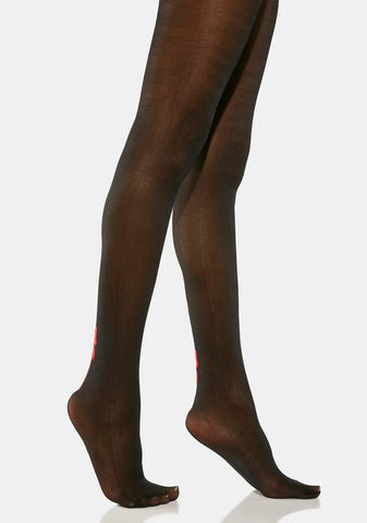 A Grand Affair Printed Tights