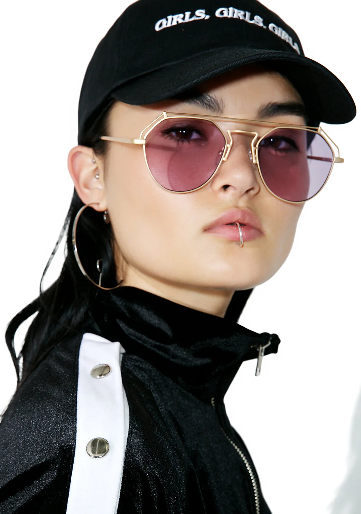 Violet Stephanie Matte Sunglasses