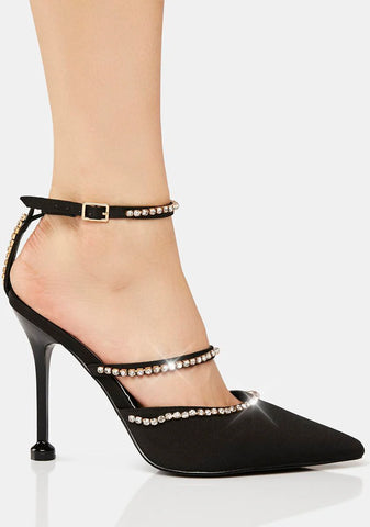Onyx Over The Top Pointed Heels