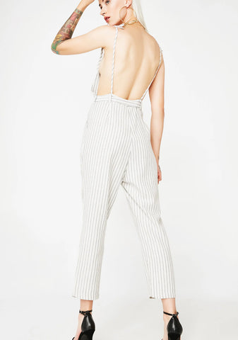 Controlla Pinstripe Jumpsuit