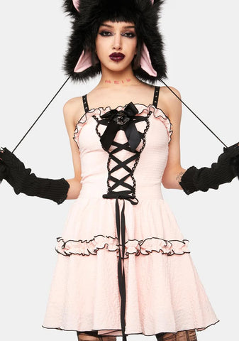 Pink Doll Moon Strap Dress