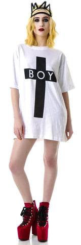 x BOY London Boy Cross Oversized Tee - Stripe