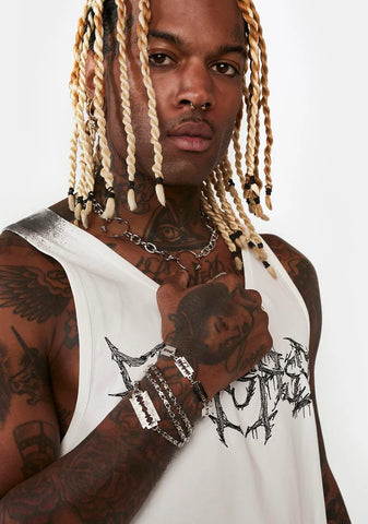 Distortion Razor Blade Chain Bracelets