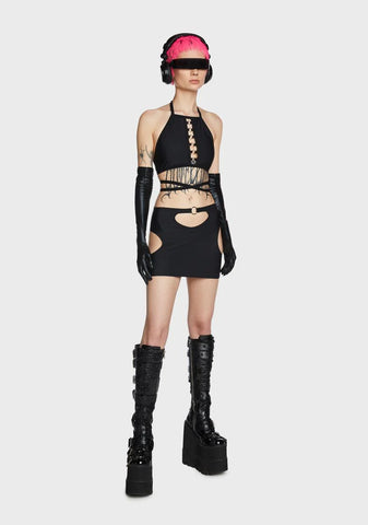 Cut Out Bodycon Skirt
