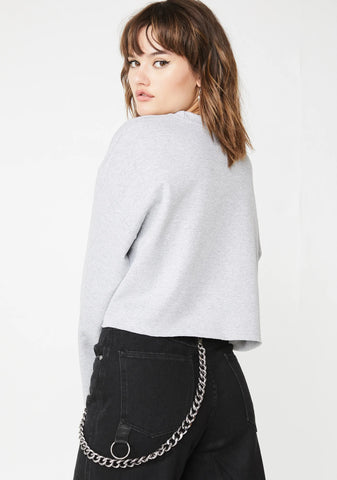 Seriously Graphic Cropped Sweater