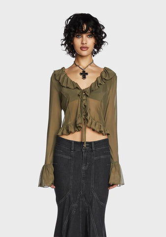 Familiar Patterns Mesh Blouse