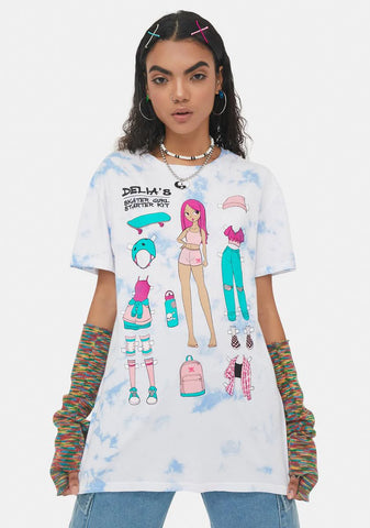 Skater Baby Tie Dye Graphic Tee