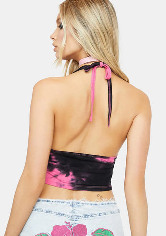 Just Jealousy Tie Front Crop Top