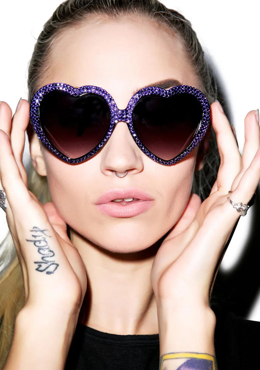 Lavender Swarovski® Heart Sunglasses