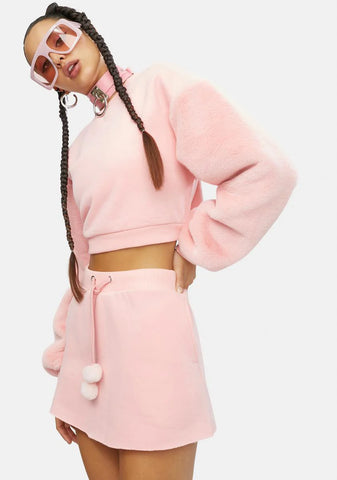 Abominable Creature Faux Fur Sweatshirt