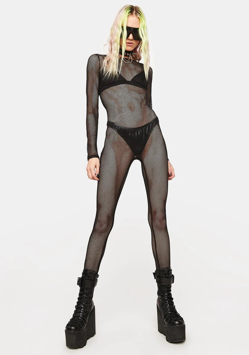 Can't Forgive U Fishnet Catsuit