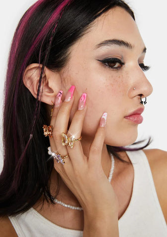 Spring Flutters Ring Set