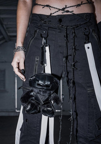 Distortion Moto Bear Keychain Plushie