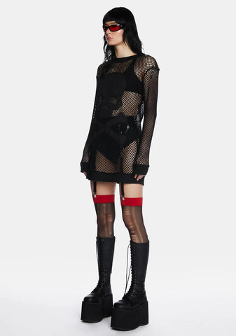 Hellbound Hottie Fishnet Top