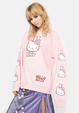 Hello Kitty Bunny Crewneck Sweatshirt