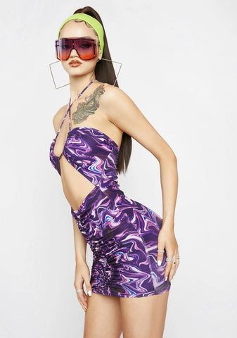 Miss Mastermind Cutout Mini Dress