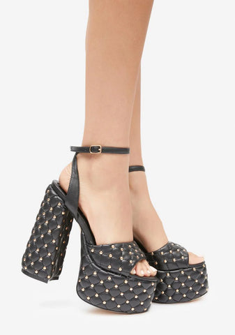 Black Lanzi Platform Heels