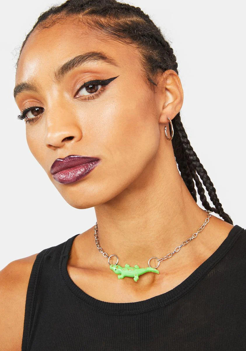 Crocodile Cutie Chain Necklace