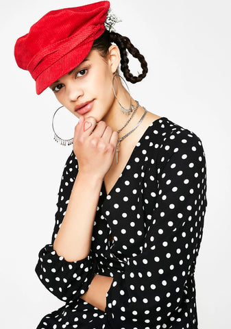 Cherry Blossom Cordurory Hat