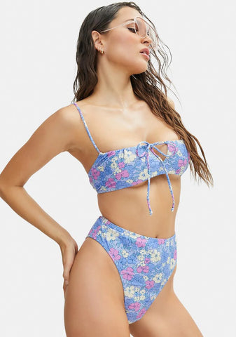 Pastel Floral Liana Bikini Top