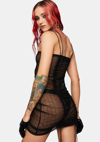 Barely There Sheer Mini Dress