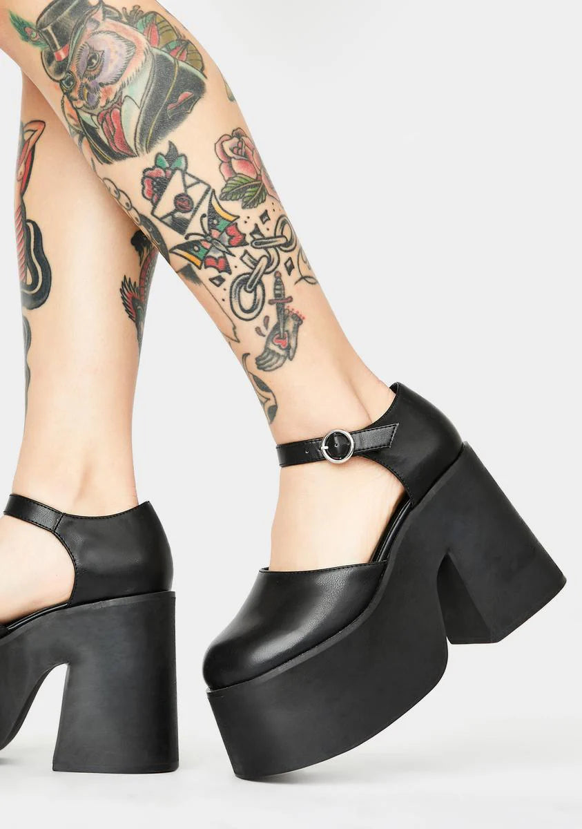 Cry Me A River Platform Mary Janes