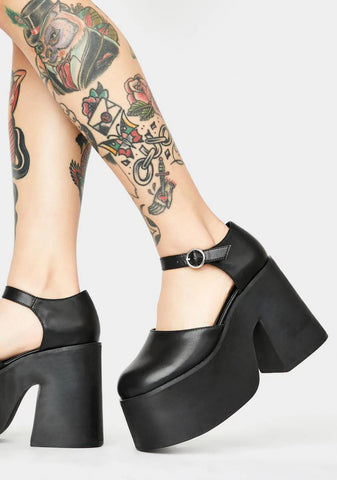 Cry Me A River Platform Mary Janes