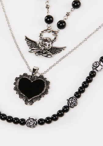 Fallen Angel Layered Necklace