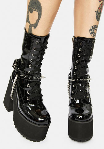 Nothing Personal Platform Ankle Boots