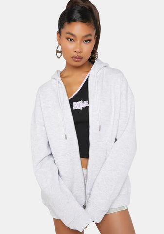 x Bratz Printed Oversized Zip Through Hoodie