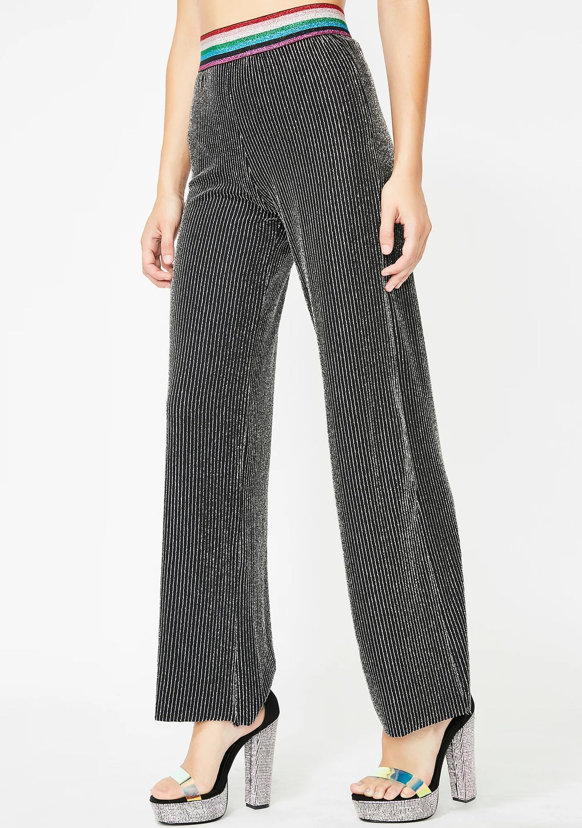 Miss Sparkle Striped Pants