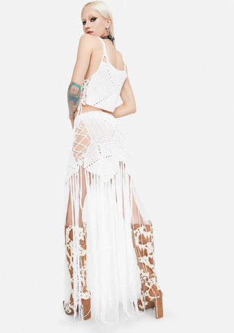 Twirl Me Crochet Skirt Set