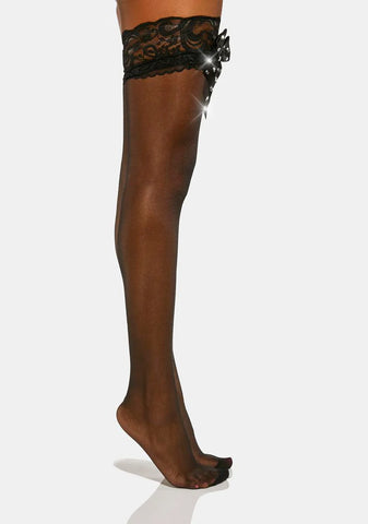 Wicked Keep You Waiting Thigh High Socks