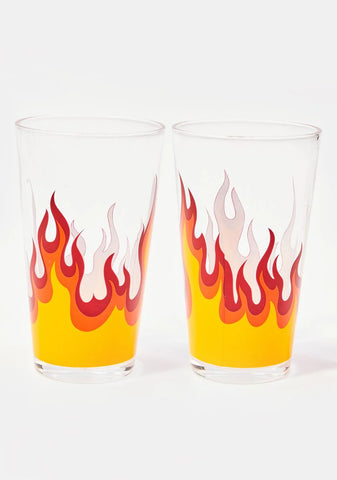 Up In Flames Pint Glass Set