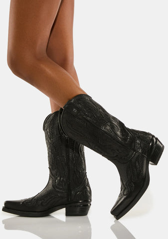 West C1 Leather Cowboy Boots